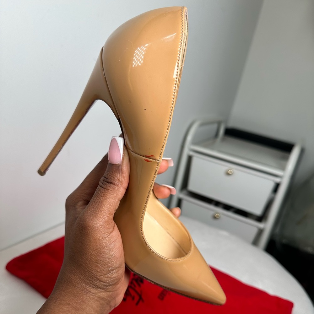 Christian Louboutin So Kate Patent Nude Heels 120mm - Picture 8 of 15